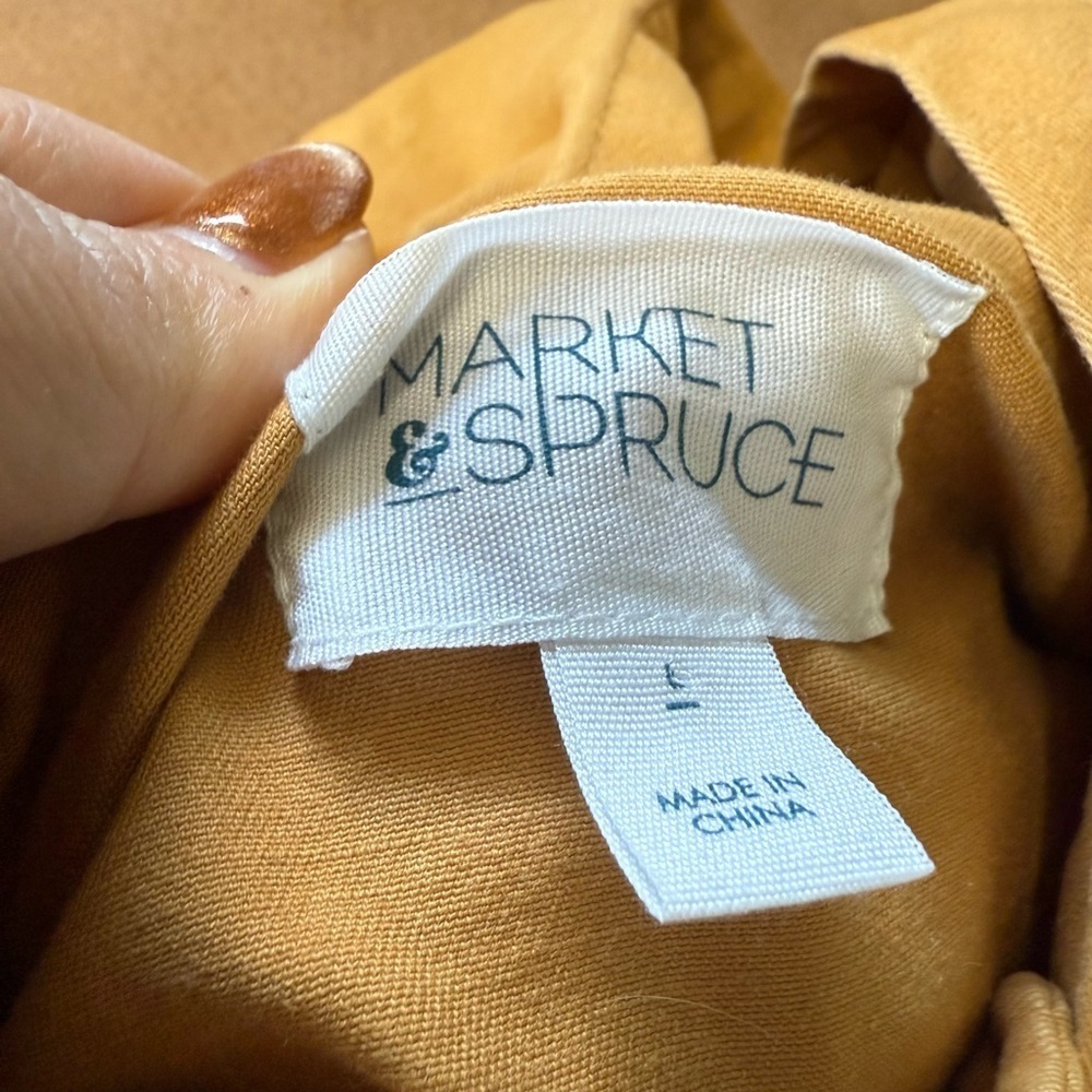 Market & Spruce Yellow Mid-Length Utility Jacket | Casual Outdoor Wear | Size L - Picture 5 of 8